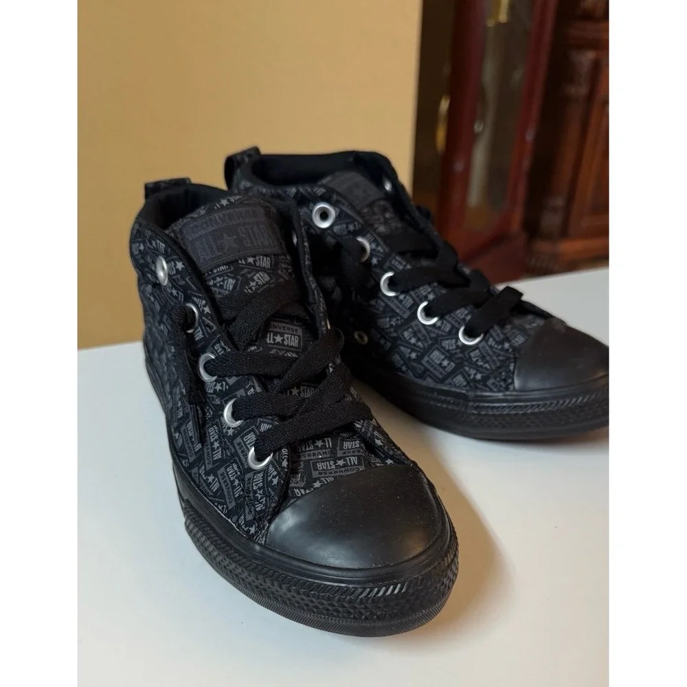 Converse Boy's All Star CT Street Mid Black/Mason‎ Sneakers size 3Y